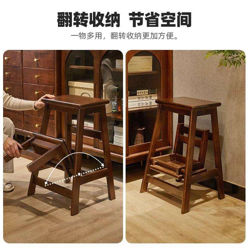 实木可折凳质叠梯凳家用折叠梯凳登高凳子两用梯楼子梯椅子木板高