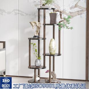 实木花架子客厅落地式 阳台多层玄关置物架室内绿萝