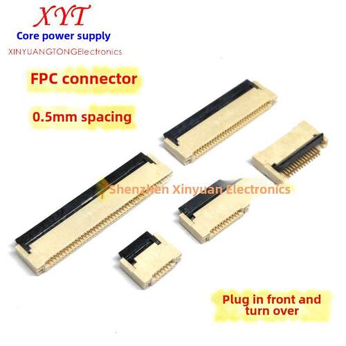 0.5mm Fpc连接器前插后翻盖双面连接上下连接8P10P20P30P40P50P60
