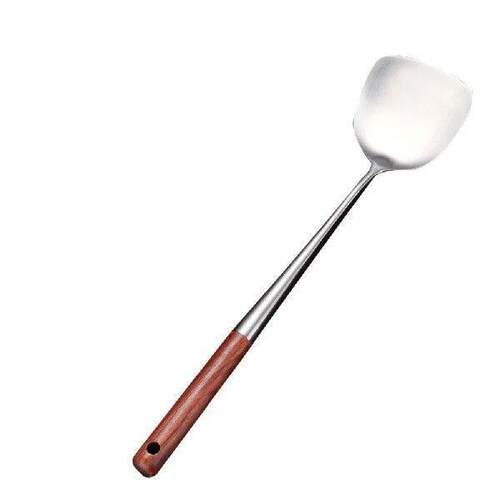 Wooden Handle Spatula Stainless Steel Kitchen Cooking Tool