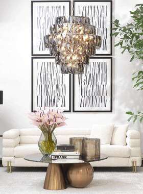 德加家具轻奢York沙发别墅大平层客厅布艺沙发直排三人位组合沙发