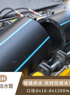 厂家定制黑色蓝线dn20mm~800mm大小口径园林绿化市政饮用pe管