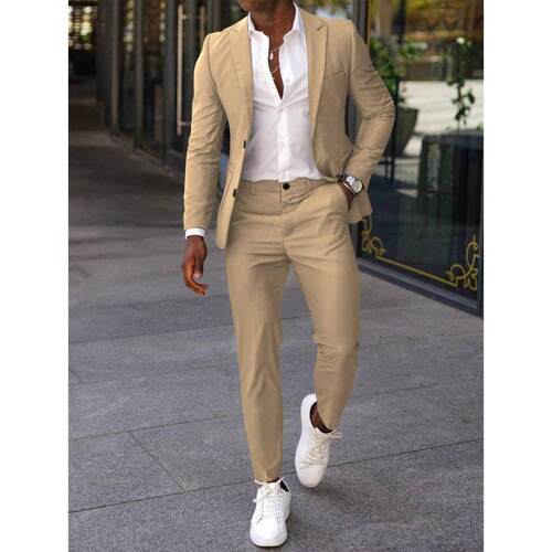 U 35843 Men's Casual Suit Two-piece Set 士休闲西服二件套