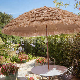户外酒店民宿庭院伞沙滩仿真茅草伞遮阳稻草伞折叠庭院景区防晒伞