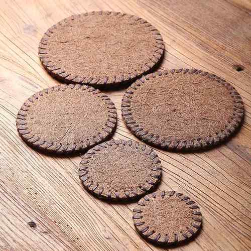 椰丝杯垫碗垫壶垫茶托棕毛垫圆形家用隔热垫防滑垫茶具茶道