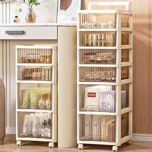 抽屉式化妆品收纳柜家用桌下面移动面膜防尘储物盒化妆室置物架子