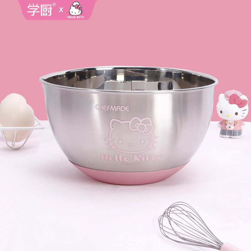 蛋厨不锈钢学家用揉面盘工具加深盆加厚批发烘焙盆厨房打kitty
