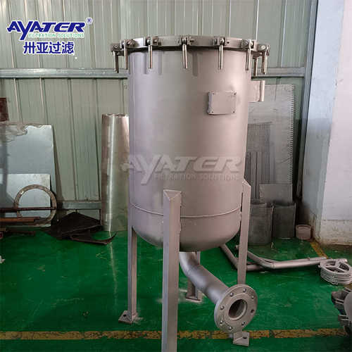 卅亚直销316L不锈钢平盖过滤器食品饮料残渣液体快拆袋式污水设备