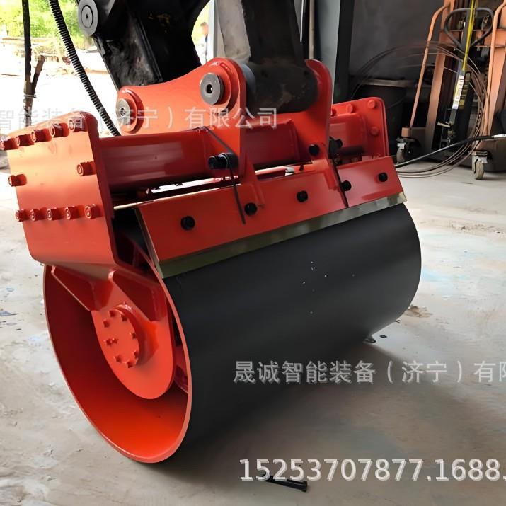 厂家现货挖机液压滚筒夯多功能高频滚筒夯实器掘机液压滚筒夯