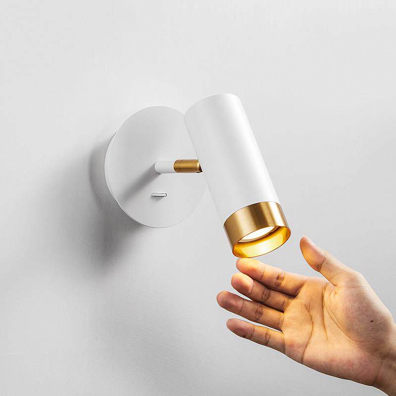 壁灯卧室床头灯现代简约北欧轻奢书房装饰带开关旋转阅读墙壁灯具