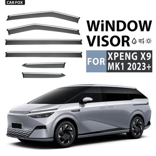 适用于小鹏X9车窗晴雨挡雨遮阳板雨眉XPENG X9 Window visor