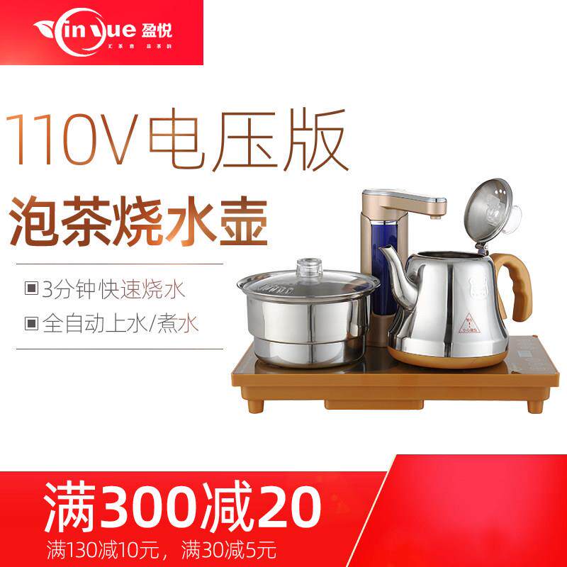 盈悦110v电压快煮壶茶具美国家用烧水壶泡茶煮茶器110伏电热水壶