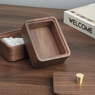 实木牙线签盒104棉签收盒日式 桌面防尘高纳牙档创牙签筒家意用轻