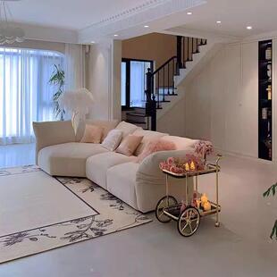 意式奶油风极简客花瓣沙发小型厅异形艺现代布转角组合20985户24