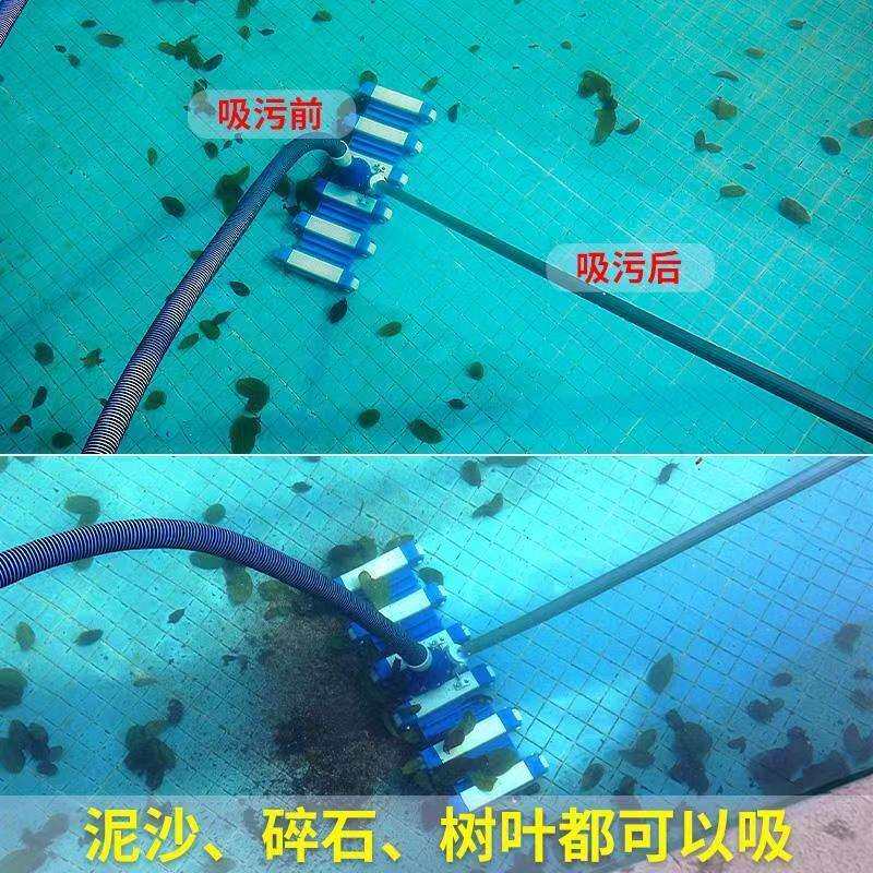 新款泳池吸污机水下吸尘器单双人手动鱼池吸污泵水池底部清洗设备