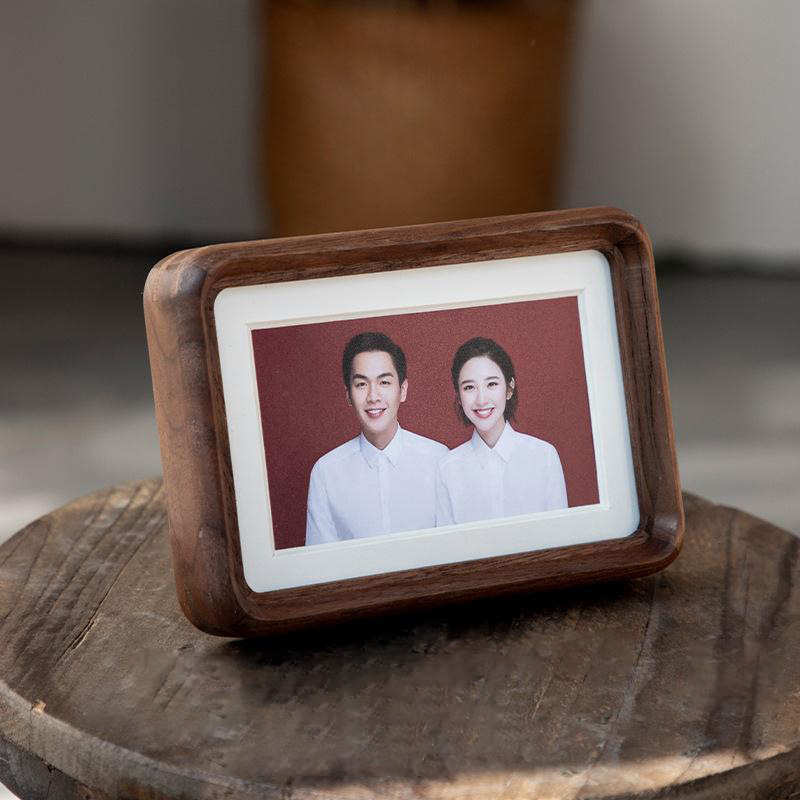 实木相框摆台结婚登记照6寸六8结婚证相框件婚纱照洗照片做成相框