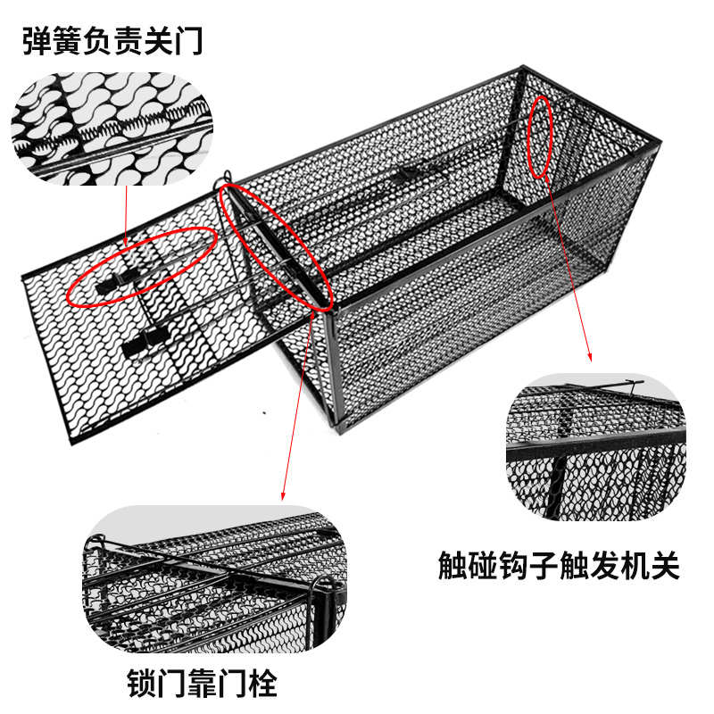 全自动捕猫笼捉猫器驱赶诱猫笼子人道救助流浪猫神器笼大号