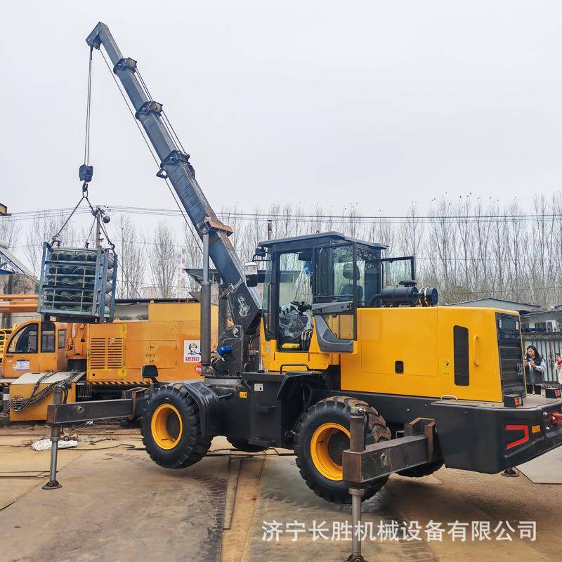 全地形越野吊车6吨装载机改装液压伸缩臂起重机铲车前臂吊机
