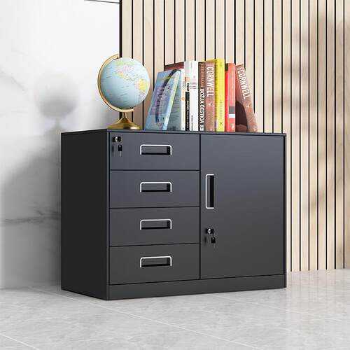 办公室矮柜打印机多层文件柜家用带锁小箱子防盗一体办公桌下柜子