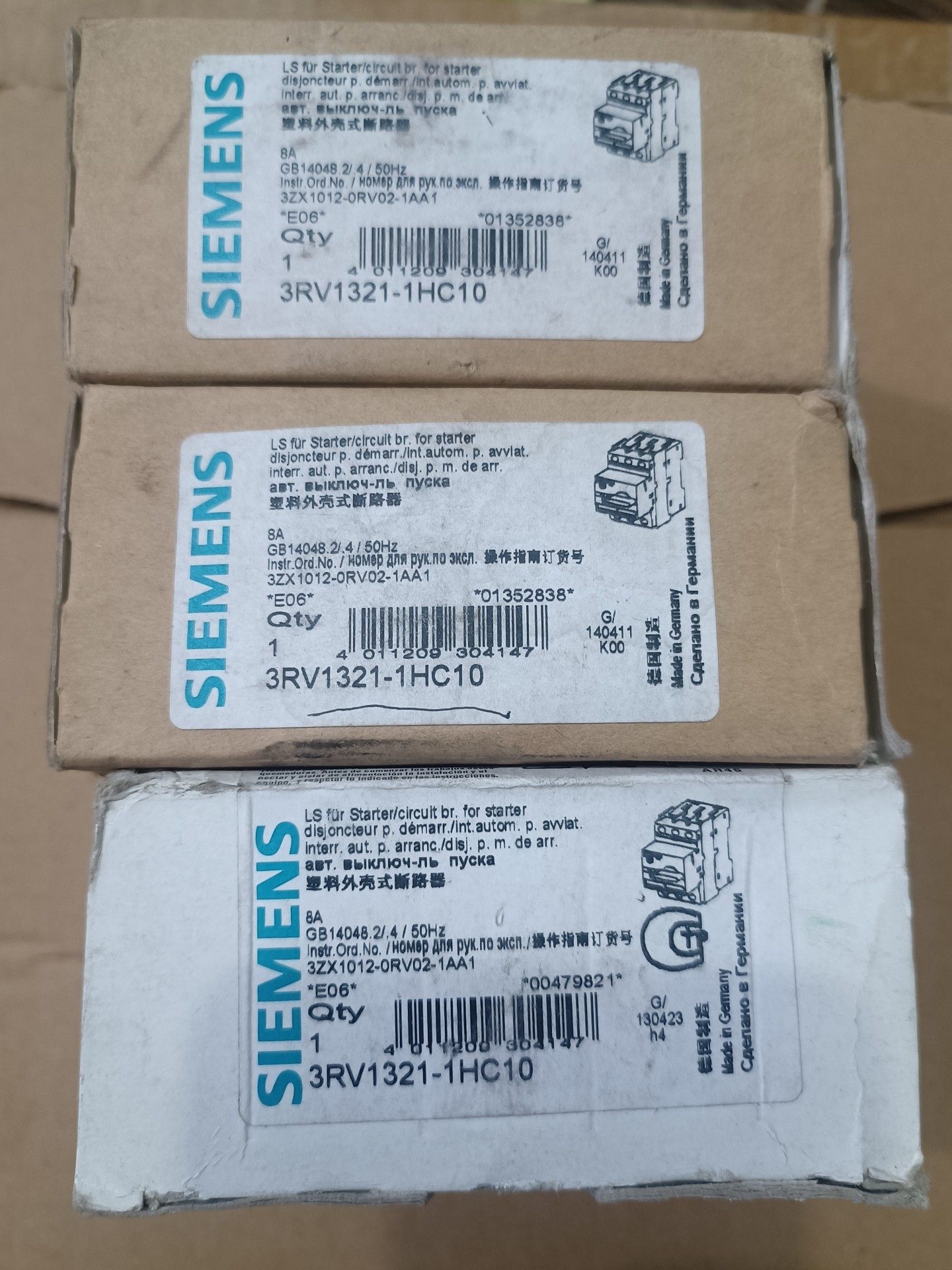 全新西门子断路器 3RV1321-1HC10   8A  ，