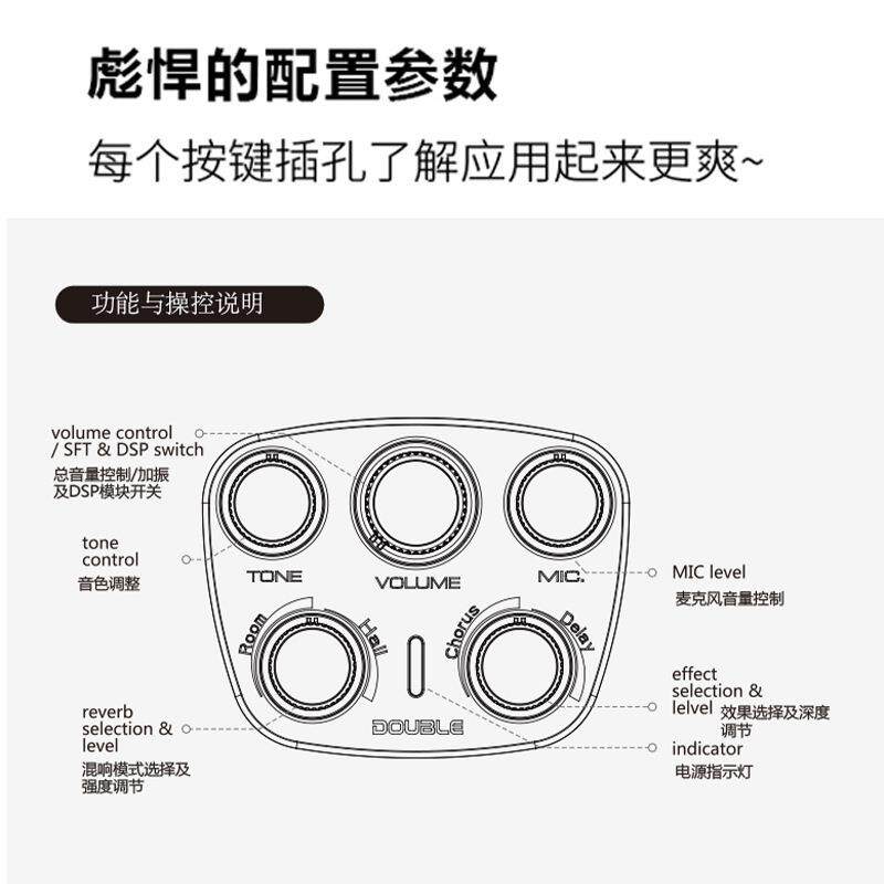 DOUBLE拾音器S1古典共振木吉他民谣加震吉他音孔拾音器免安装pro