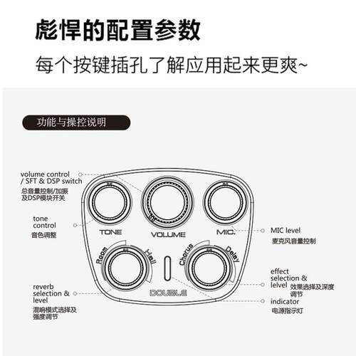 DOUBLE拾音器S1古典共振木吉他民谣加震吉他音孔拾音器免安装pro