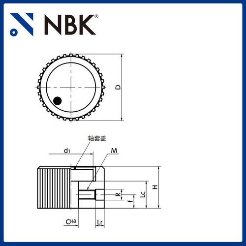 NBK ECX 铝制控制旋钮 带符号标记旋钮手轮带内六角止动螺丝 厂家