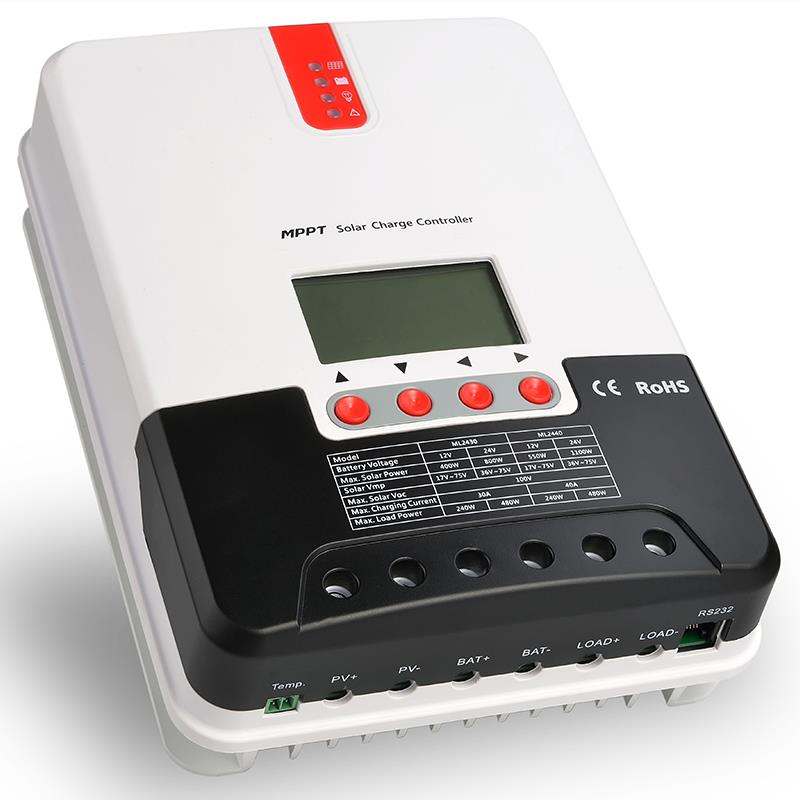 20A30A60A太阳能控制器mppt全自动通用型12v24v48v锂电池光伏充电