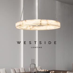 中山工厂直销westside timothy意式轻奢云石客厅吊灯设计师款圆环