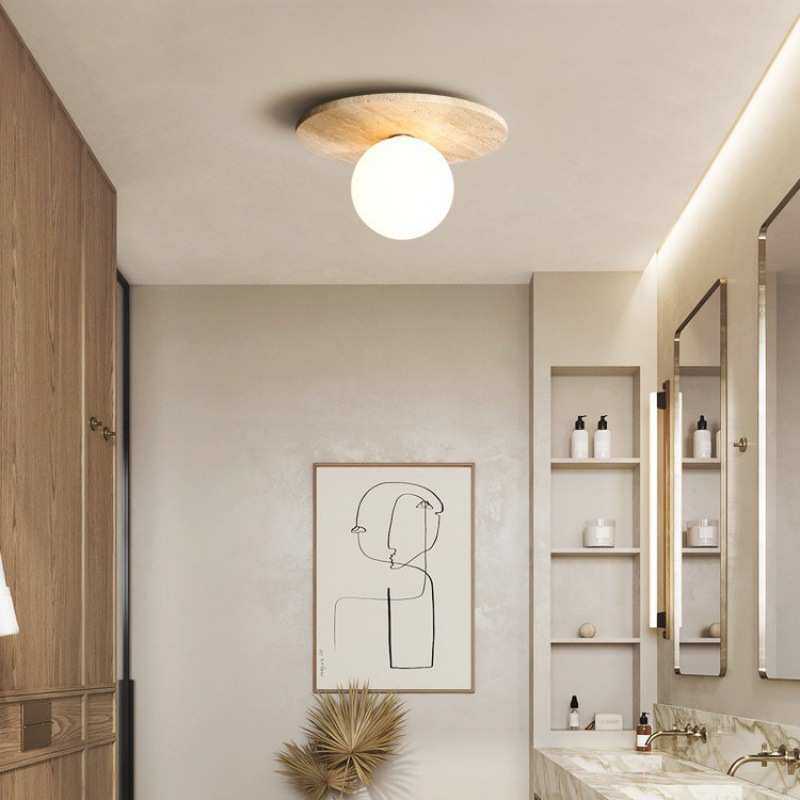 日式侘寂风吸顶灯 设计师创意简约北欧走廊过道玄关民宿阳台小灯