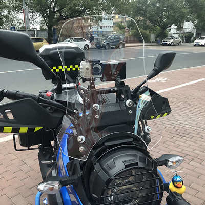【厂货直供】适用于豪爵DL250 加高改装前挡风玻璃 挡风板 导流罩