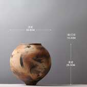 宿花瓶旧复古现代创意陶瓷客厅插花样板房做民装 饰品简约水培摆件