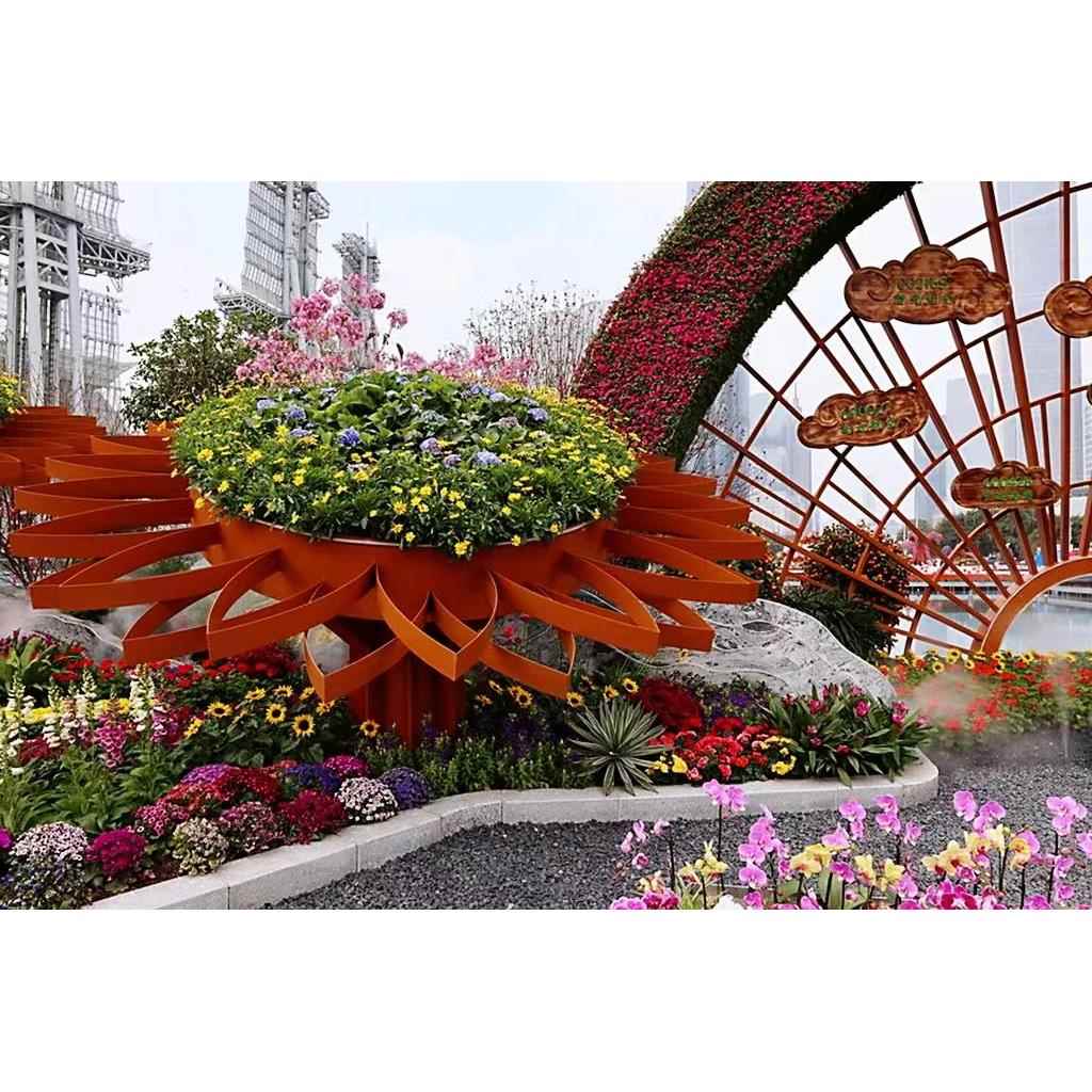 花博园园博会园艺展览造型园林花卉景观展览钢结构工程搭建厂家