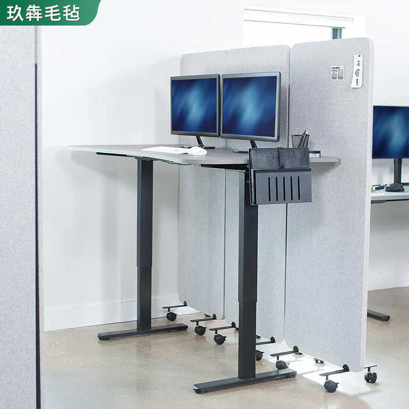 聚酯纤维外贸隔断供应挡板移动屏风办公室地面室内吸音可屏风