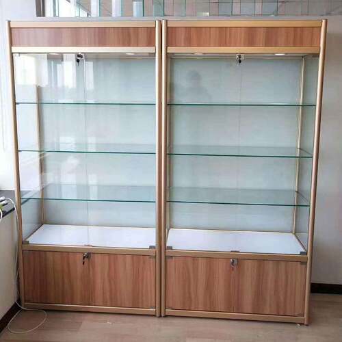 饰品展示柜玻璃柜透明礼品化妆品模型手办产品钛合金展柜珠宝柜