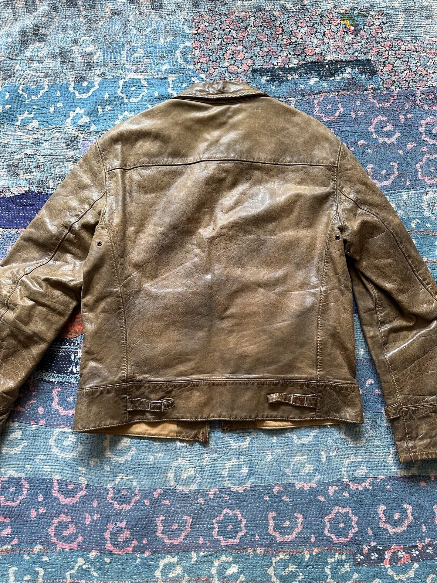 Polo Ralph Lauren Brown Leather Jacket — front