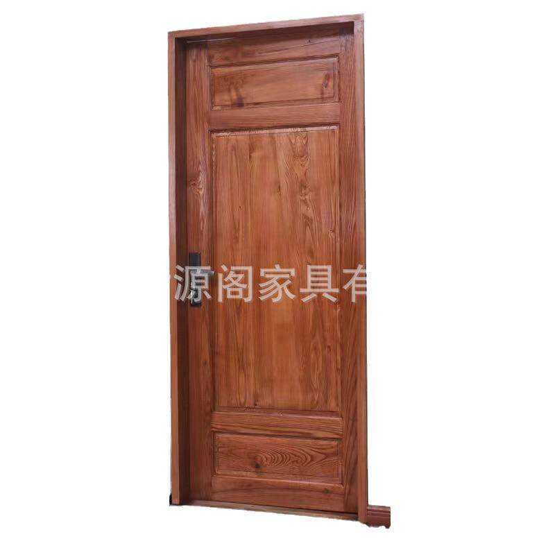 老榆木酒店别墅单开门家用室内单开门中式仿古大门板老榆木室内门