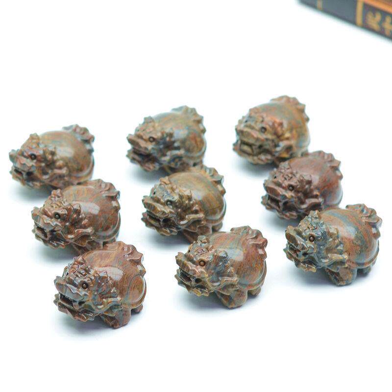 天然水晶彼得石龙龟原石打磨雕刻乌龟动物观景石消磁能量外贸