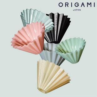 日本原装Origami 树脂折纸滤杯 Air手冲咖啡锥形V60蛋糕过滤杯
