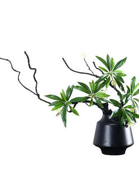 新中式禅意仿真花摆件酒店样板间绿植装饰品茶室民宿花瓶花插摆设