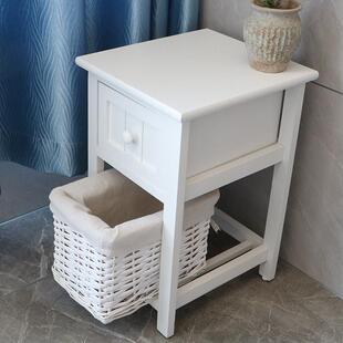 简床柜田头园迷白QBS你色柜子实木卧室收纳柜子约实惠