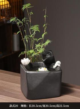 新款创关意流水生财摆件循环水招财玄风水球喷泉办公桌面业开乔迁