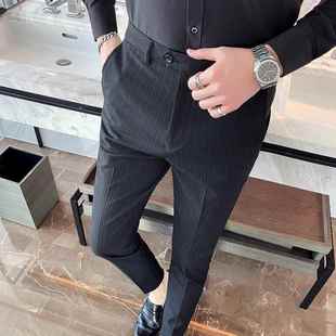休闲裤 男商务正装 长裤 冬季 小脚裤 男2025秋新款 英伦修身 1219u 西裤