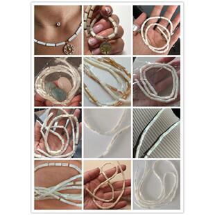 Natural shell beading beads Punch loose beads isolation