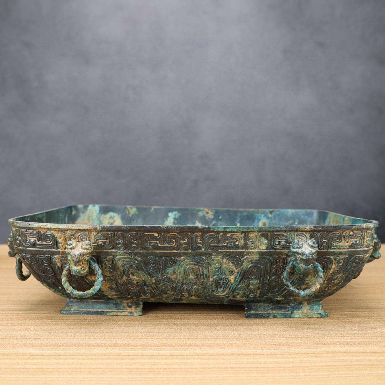 仿古青铜器虢季子白盘青铜盘青铜铭文盘博物馆复刻收藏品