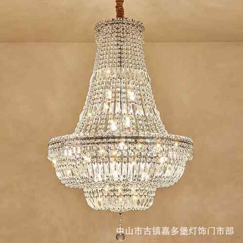婚庆婚礼吊灯轻奢水晶客厅餐厅吊灯欧式奢华高档吊灯银色饭厅灯饰