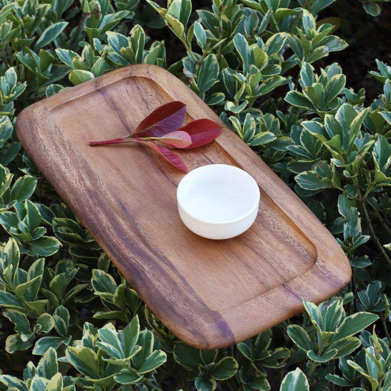 功夫茶盘实木长方形茶杯托盘胡桃木干泡盘长方形迷你茶台茶托ins