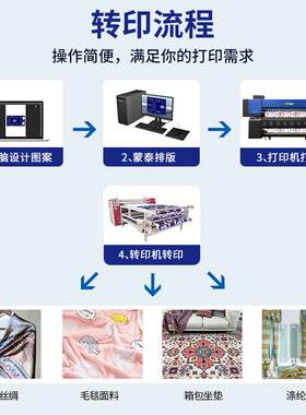 窗帘布8头热升华打印机涤纶布料数码印花机地毯滚筒热转印打印机