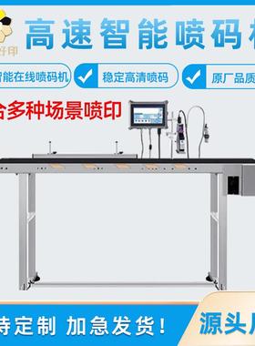 全自动在线喷码机tij打日期L0GO二维码食品塑料袋纸箱条形码打印
