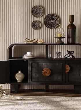 ULA中古木玄关柜民宿风入门厅餐边户柜小实户型收纳储物柜子装饰